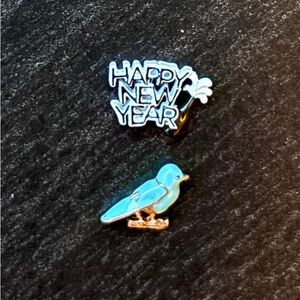 Origami Owl Happy New Year and Blue Bird Charms